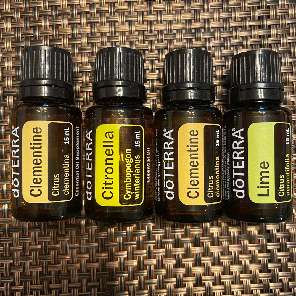 4 essential oils: three are citrus and in one great for the outdoors!